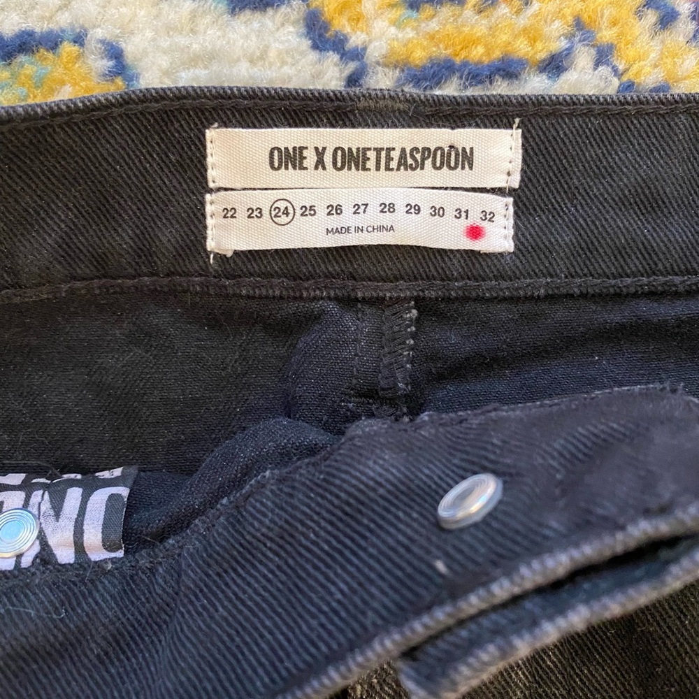 One Teaspoon Distressed Denim Vanguard Skirt - Picture 2 of 6